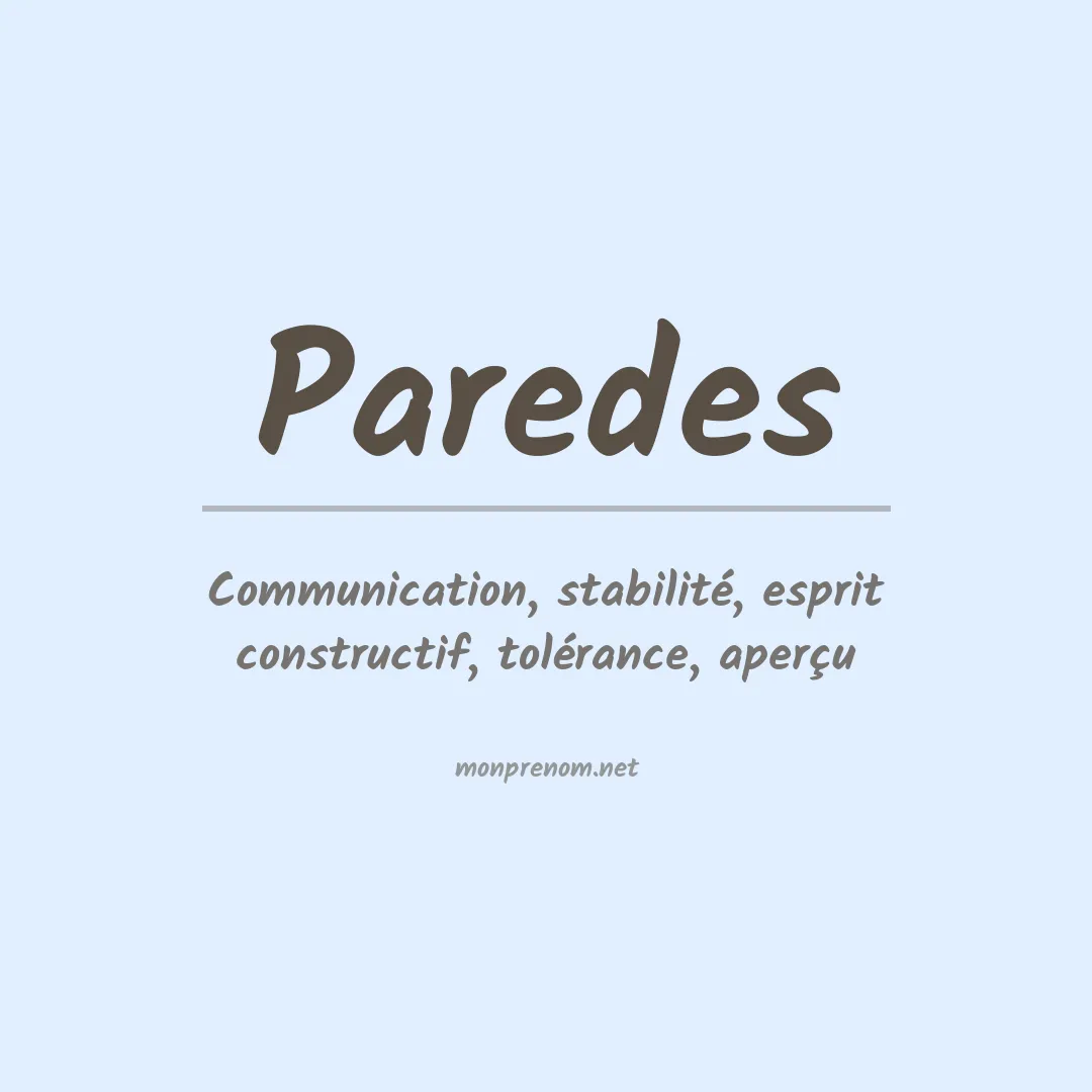 Prénom Paredes