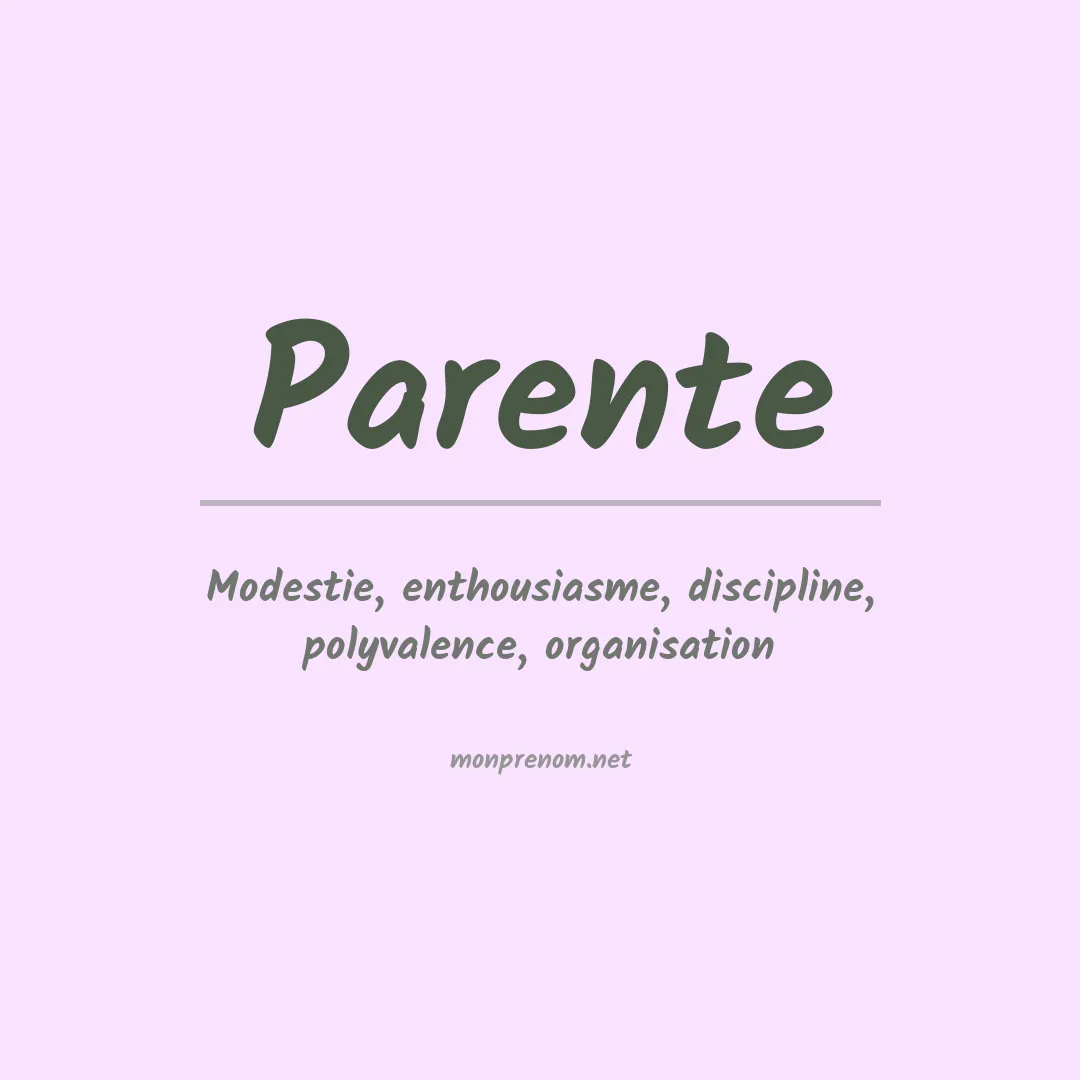 Prénom Parente