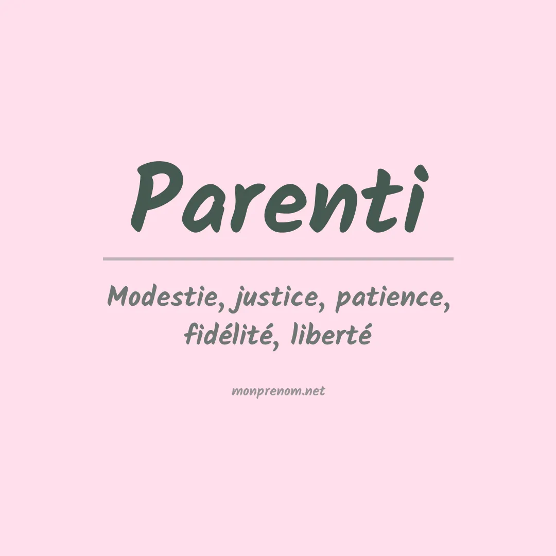 Prénom Parenti