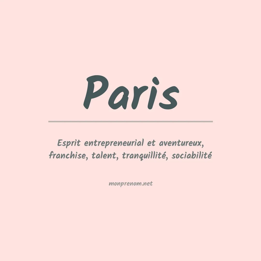 Prénom Paris