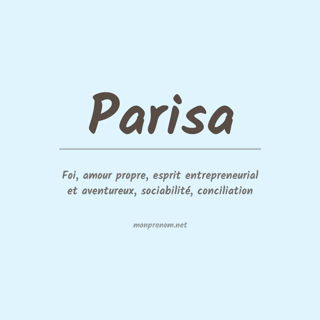 Signification du prénom Parisa