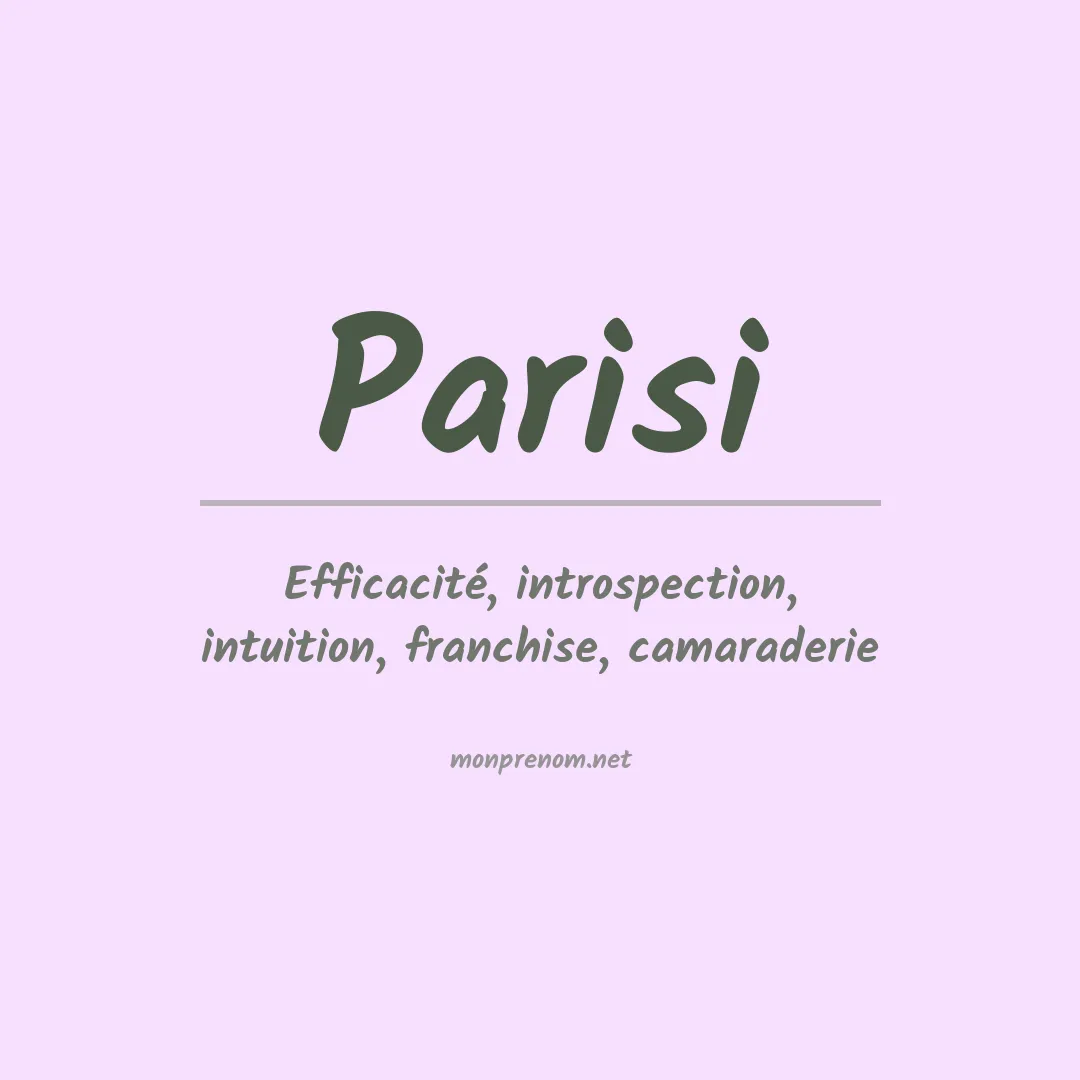 Prénom Parisi
