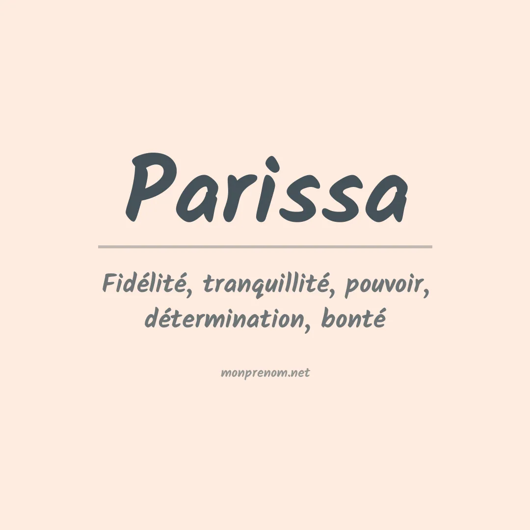 Signification du prénom Parissa