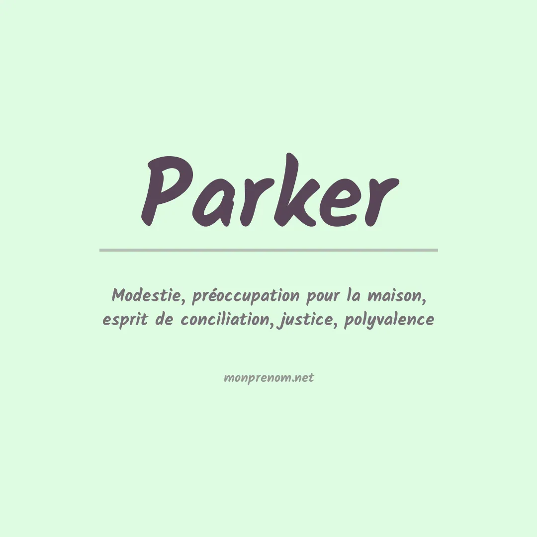 Prénom Parker