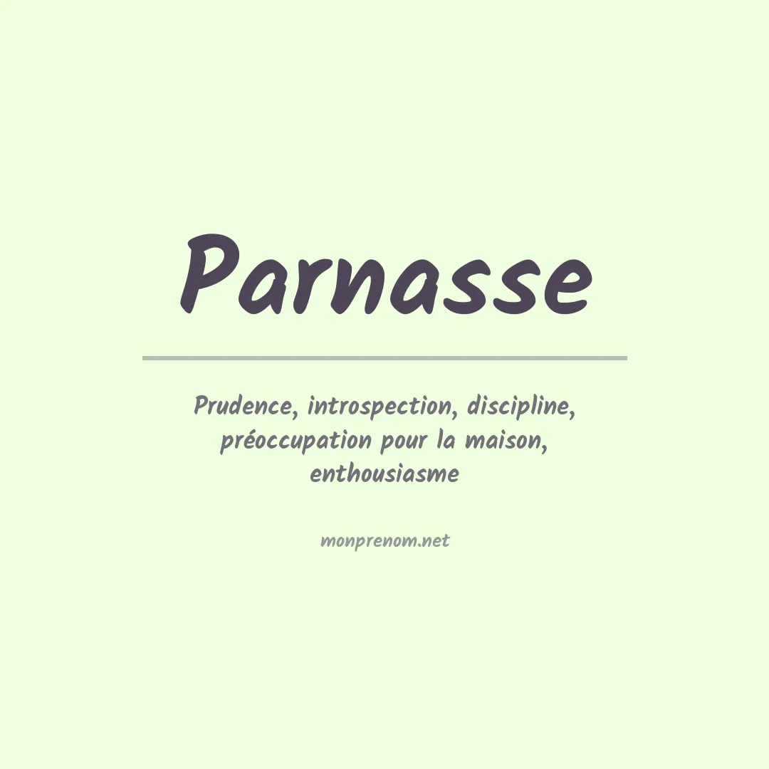 Signification du prénom Parnasse