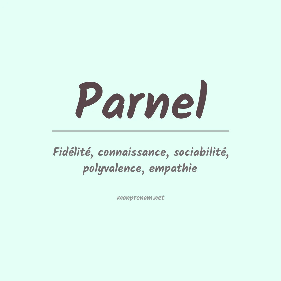 Signification du prénom Parnel