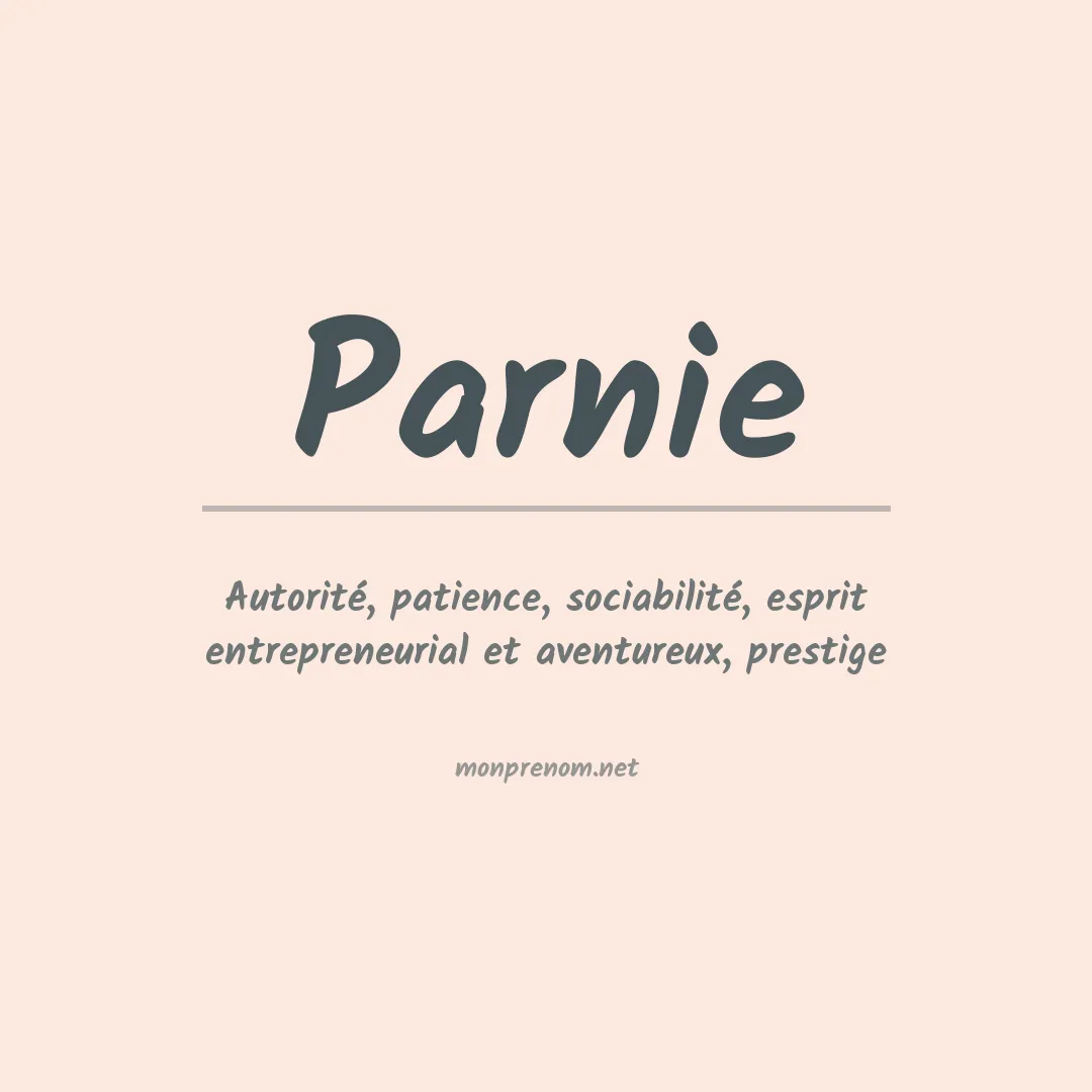 Signification du prénom Parnie