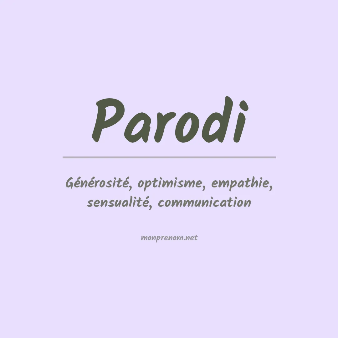 Prénom Parodi