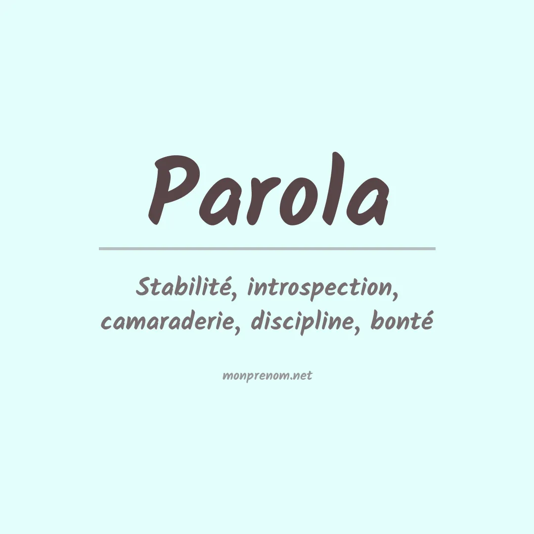 Prénom Parola