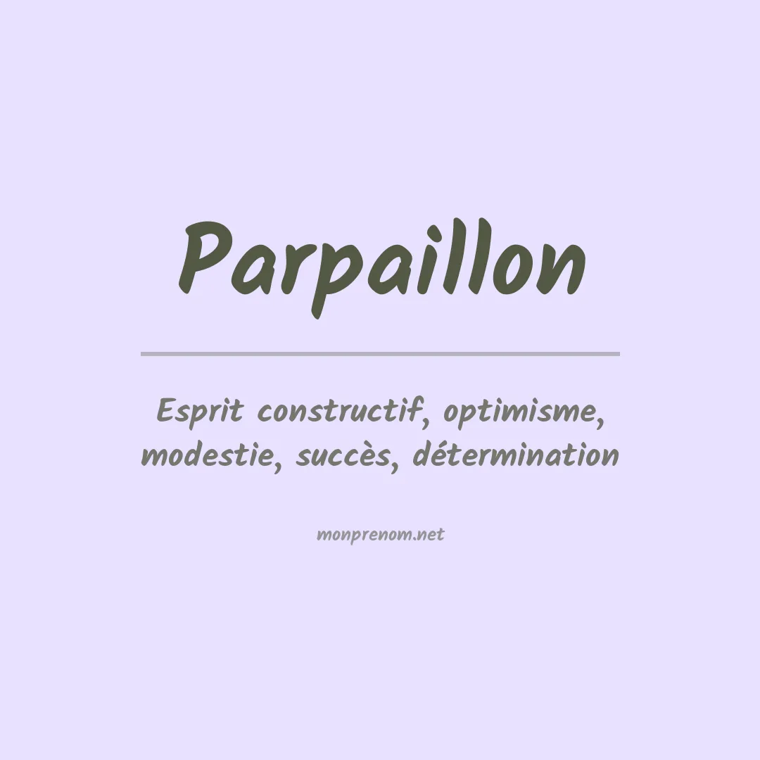 Prénom Parpaillon