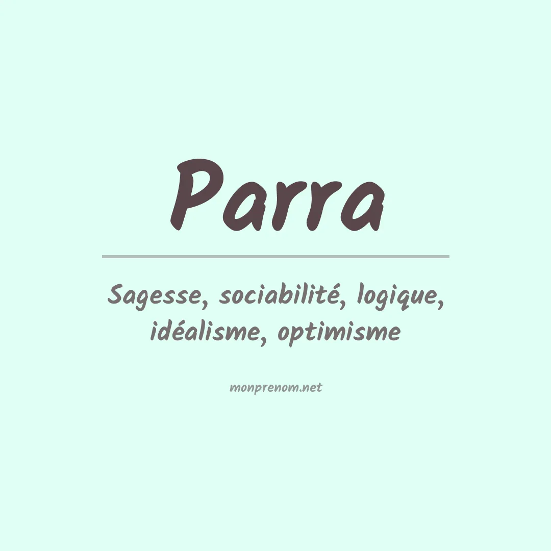 Prénom Parra