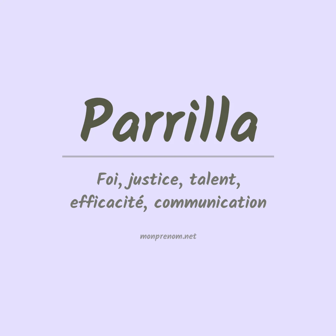 Prénom Parrilla