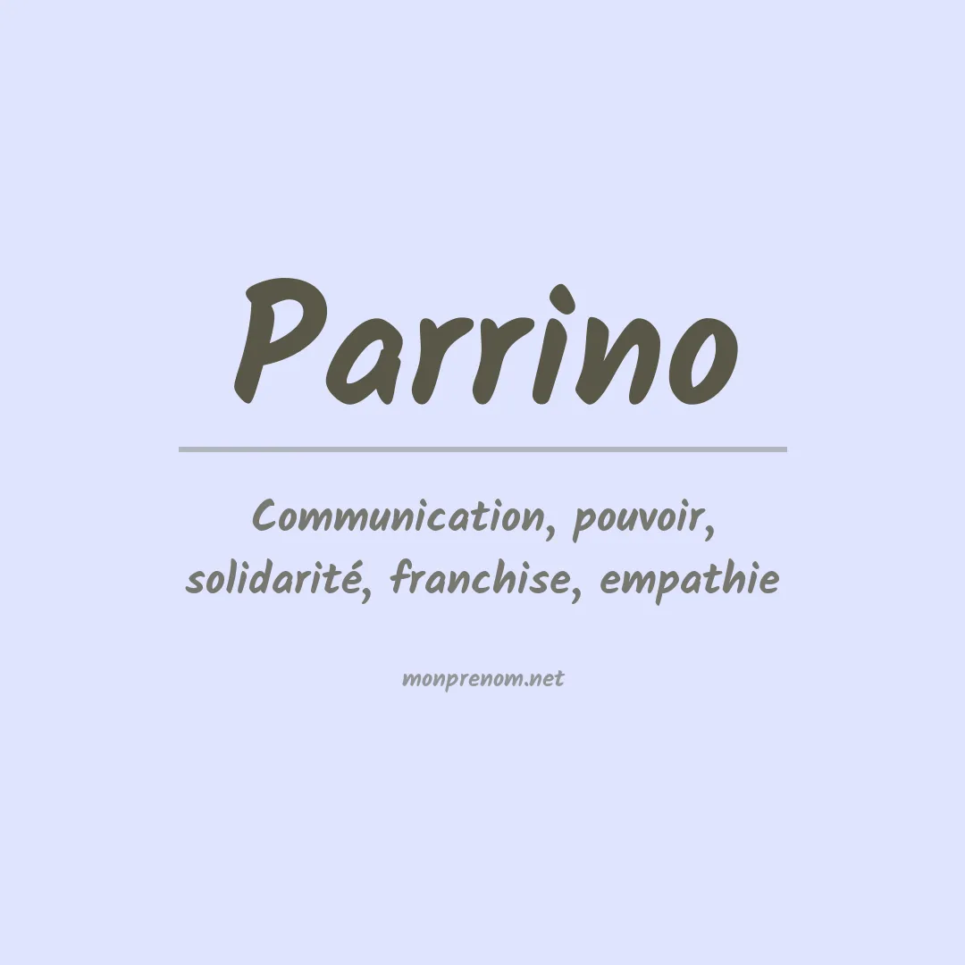 Prénom Parrino