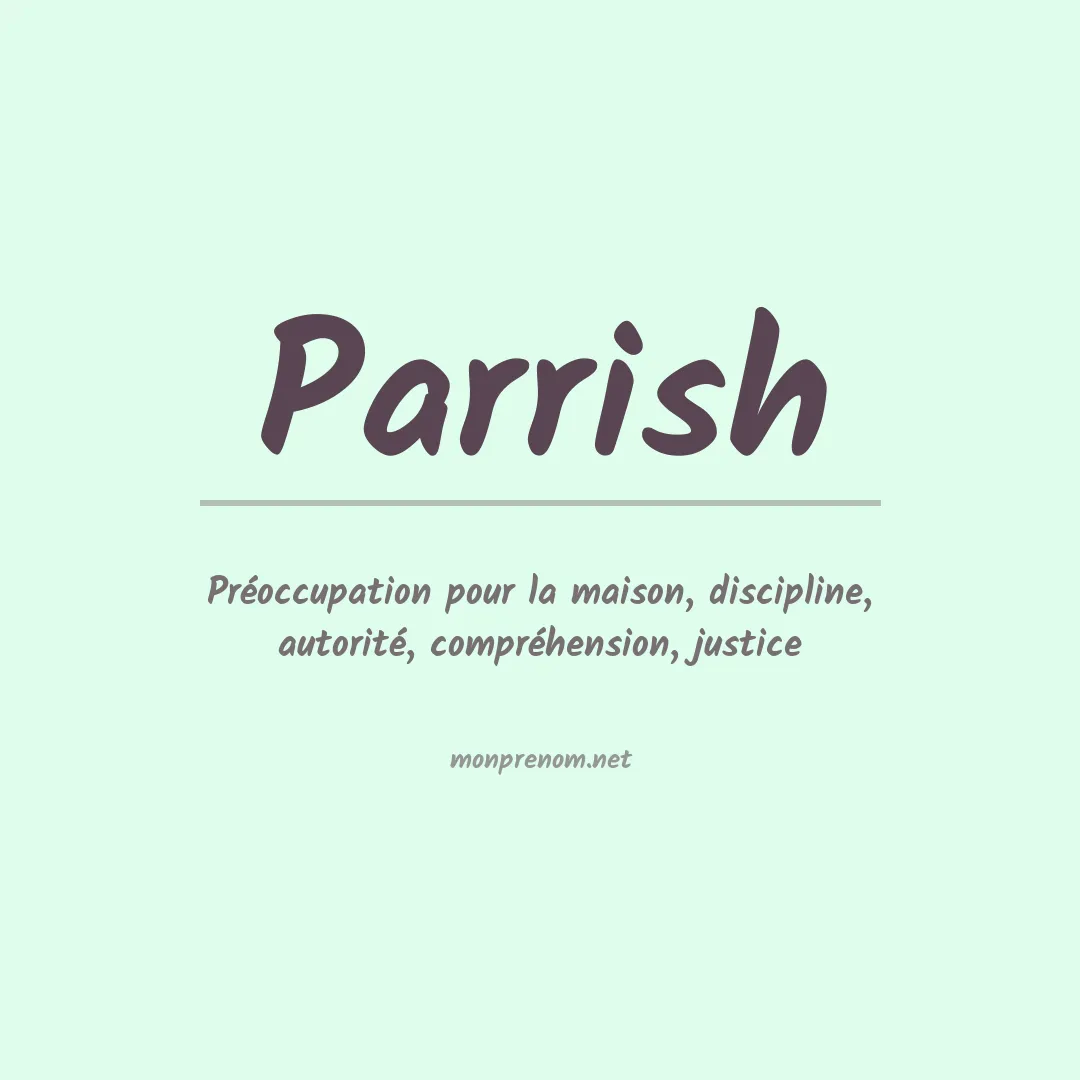 Prénom Parrish