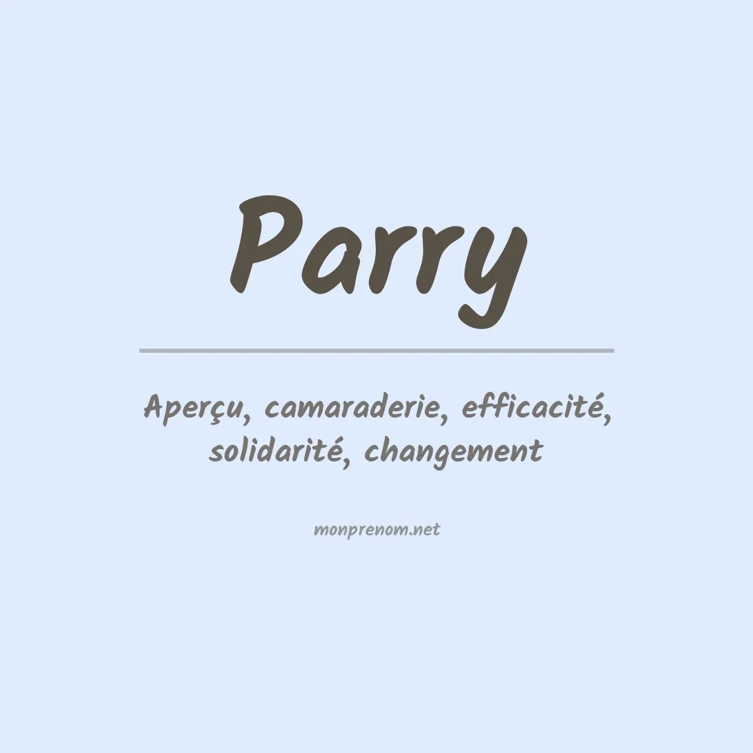 Prénom Parry
