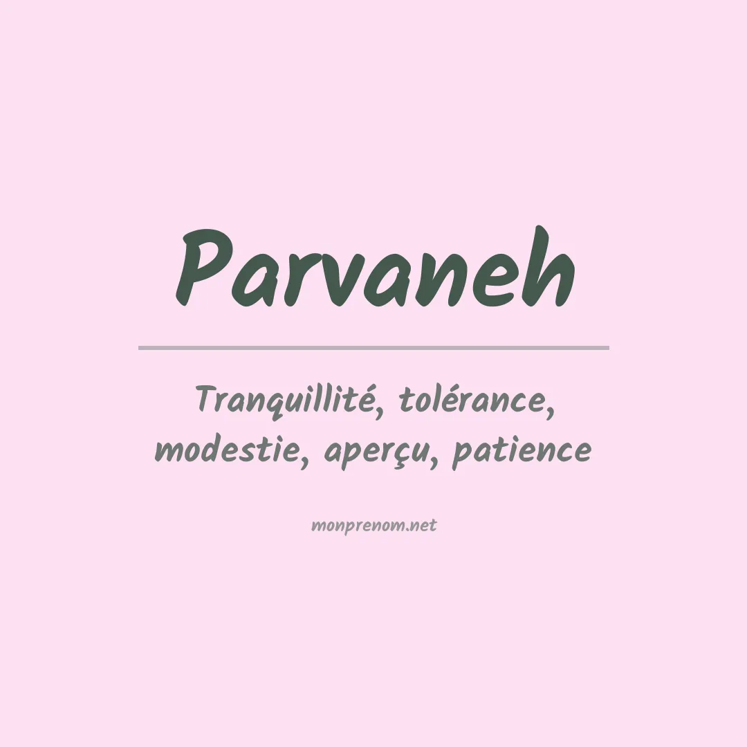 Prénom Parvaneh