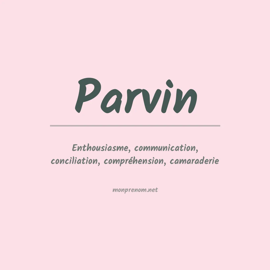 Prénom Parvin