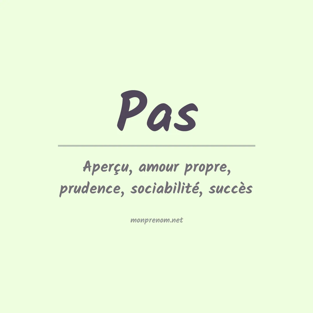 Prénom Pas