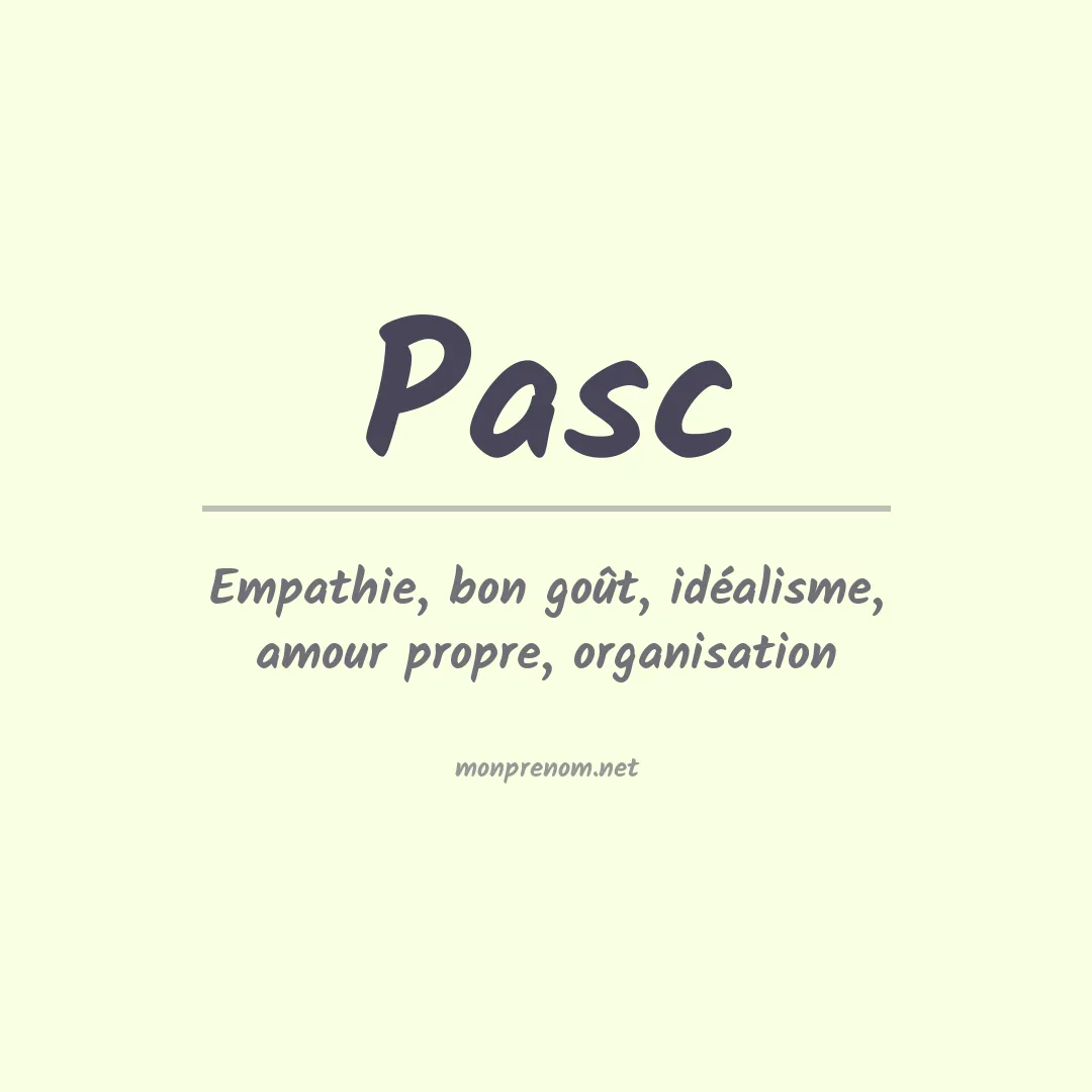 Prénom Pasc