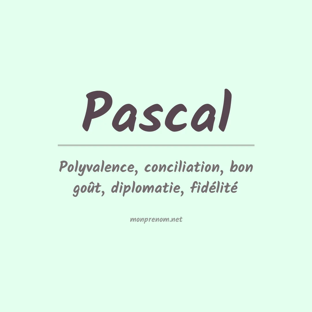 Prénom Pascal