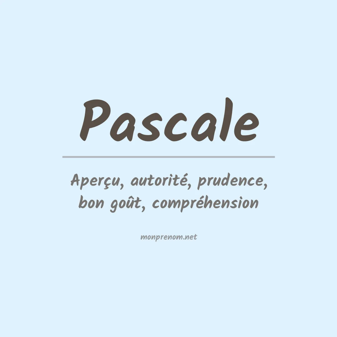 Prénom Pascale