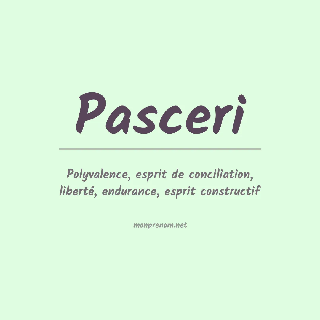 Signification du prénom Pasceri