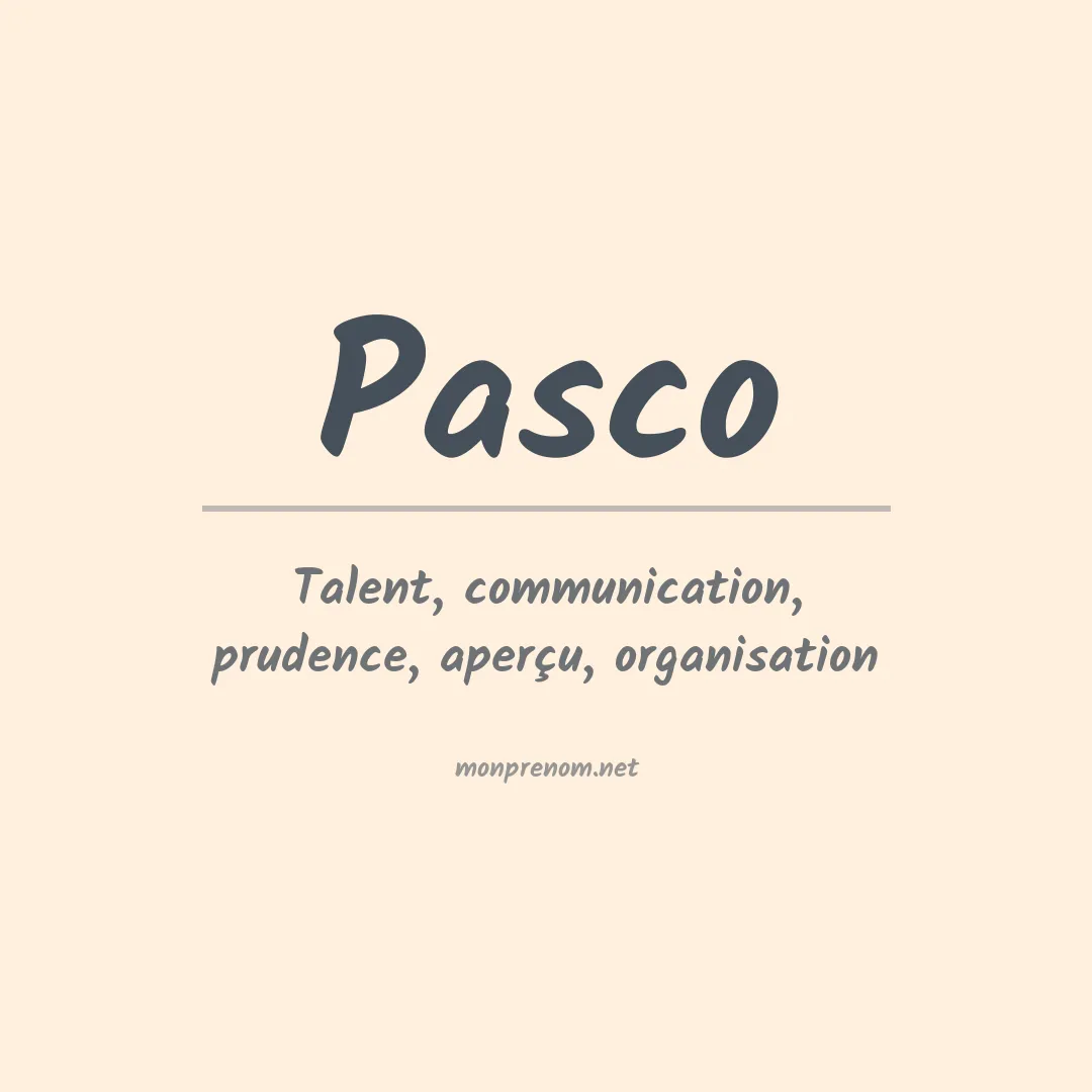 Prénom Pasco