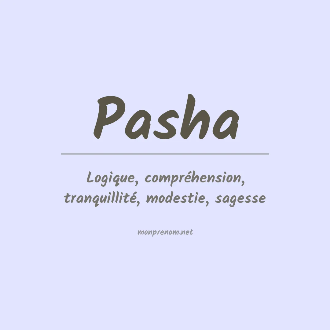 Prénom Pasha