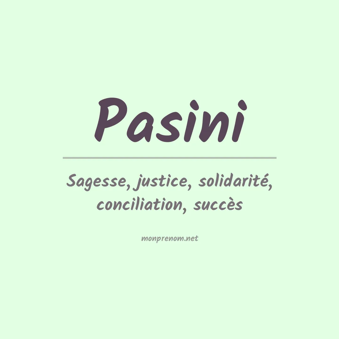 Prénom Pasini