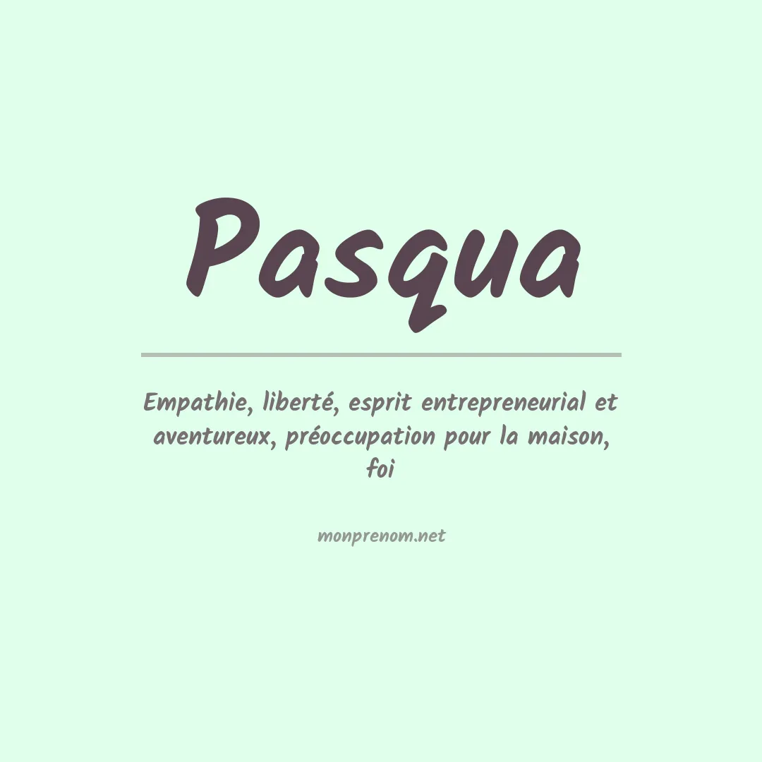 Prénom Pasqua