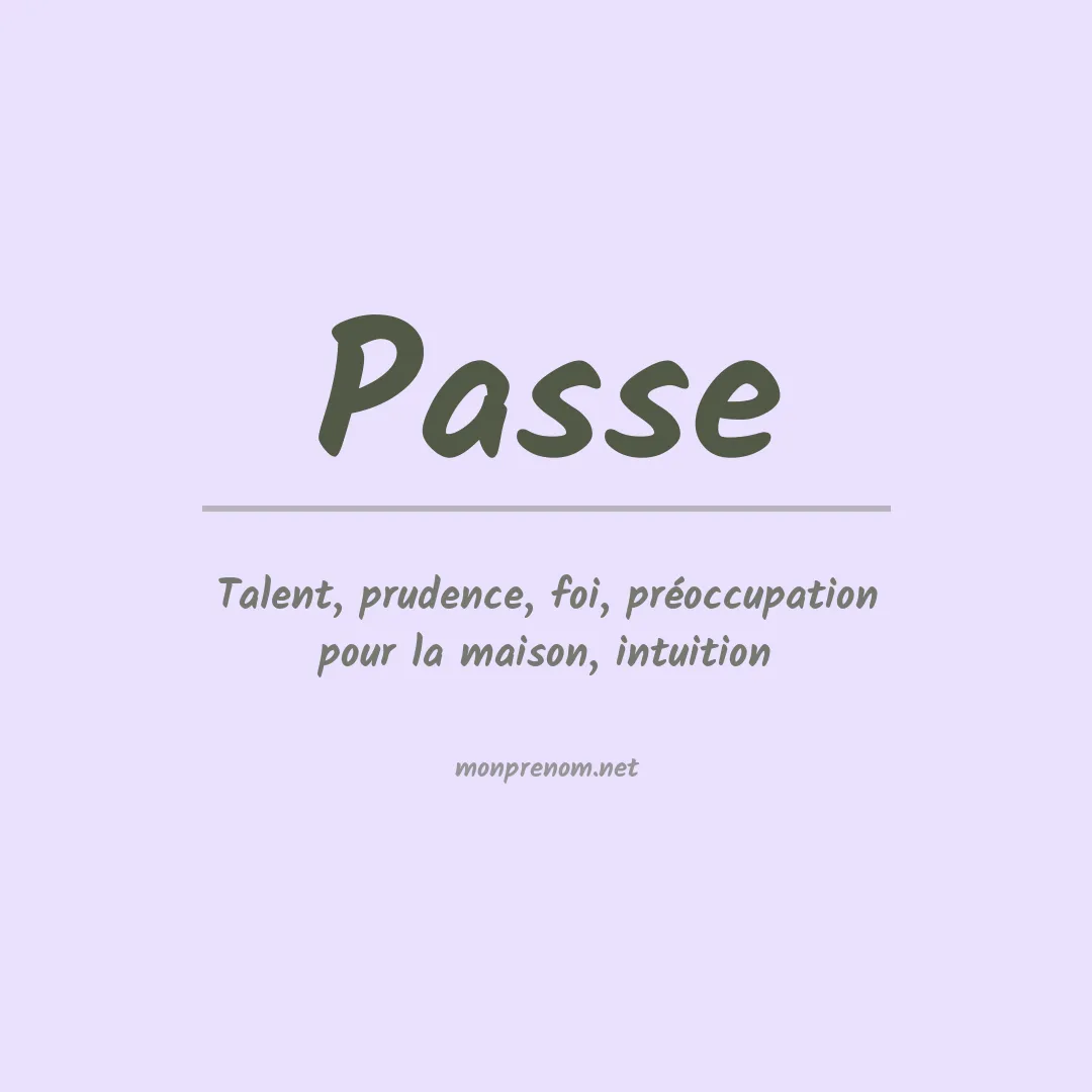 Prénom Passe