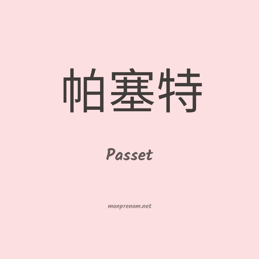 Passet en chinois