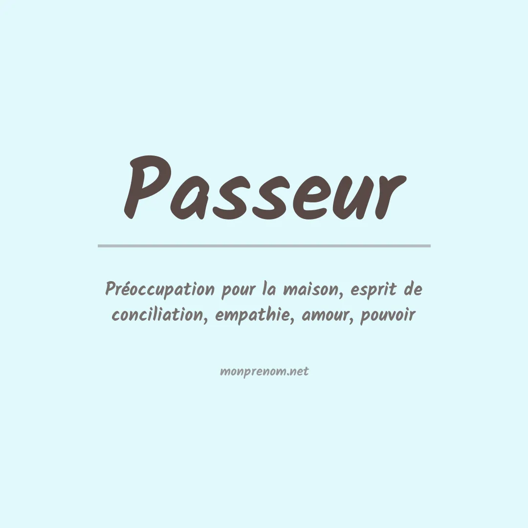 Signification du prénom Passeur