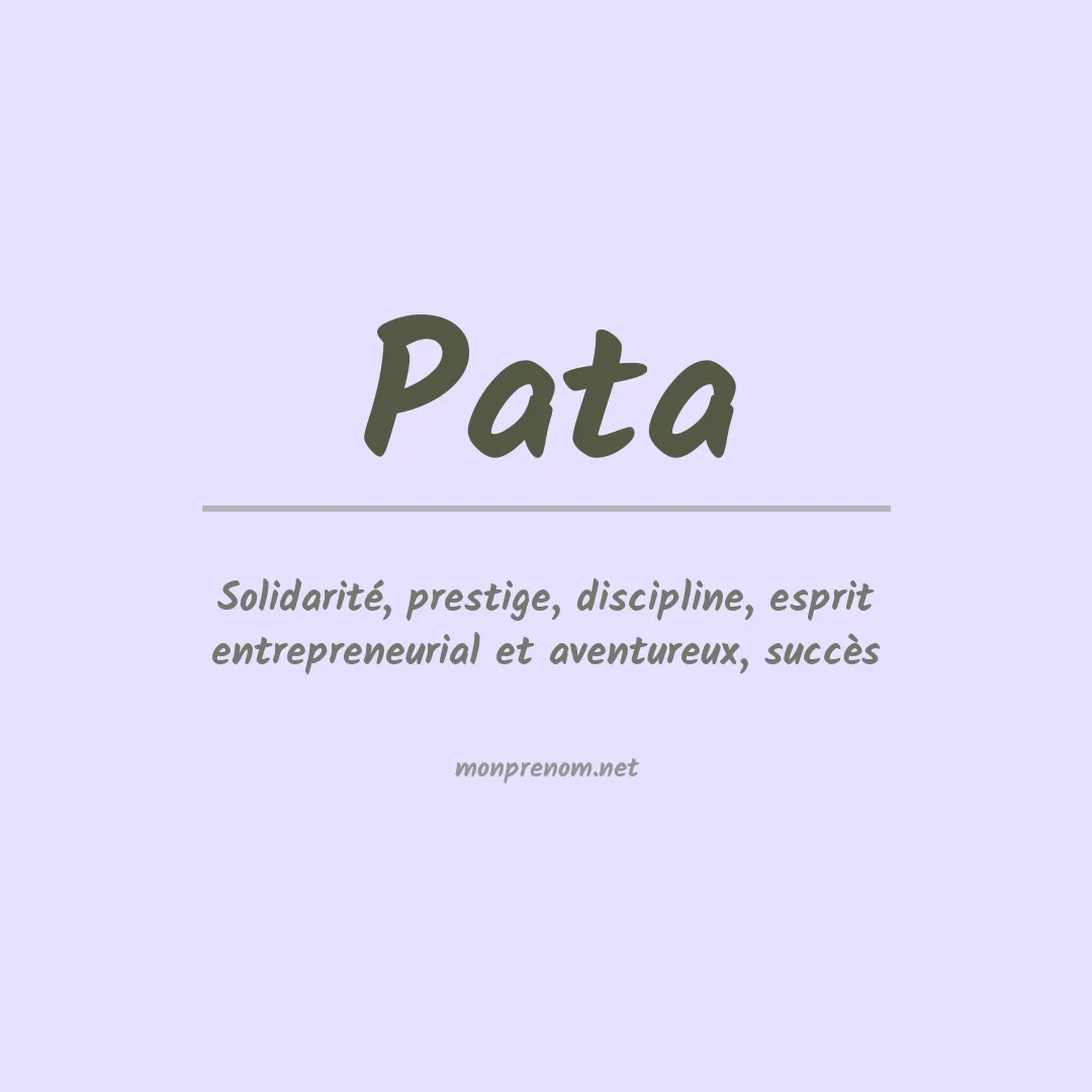 Prénom Pata