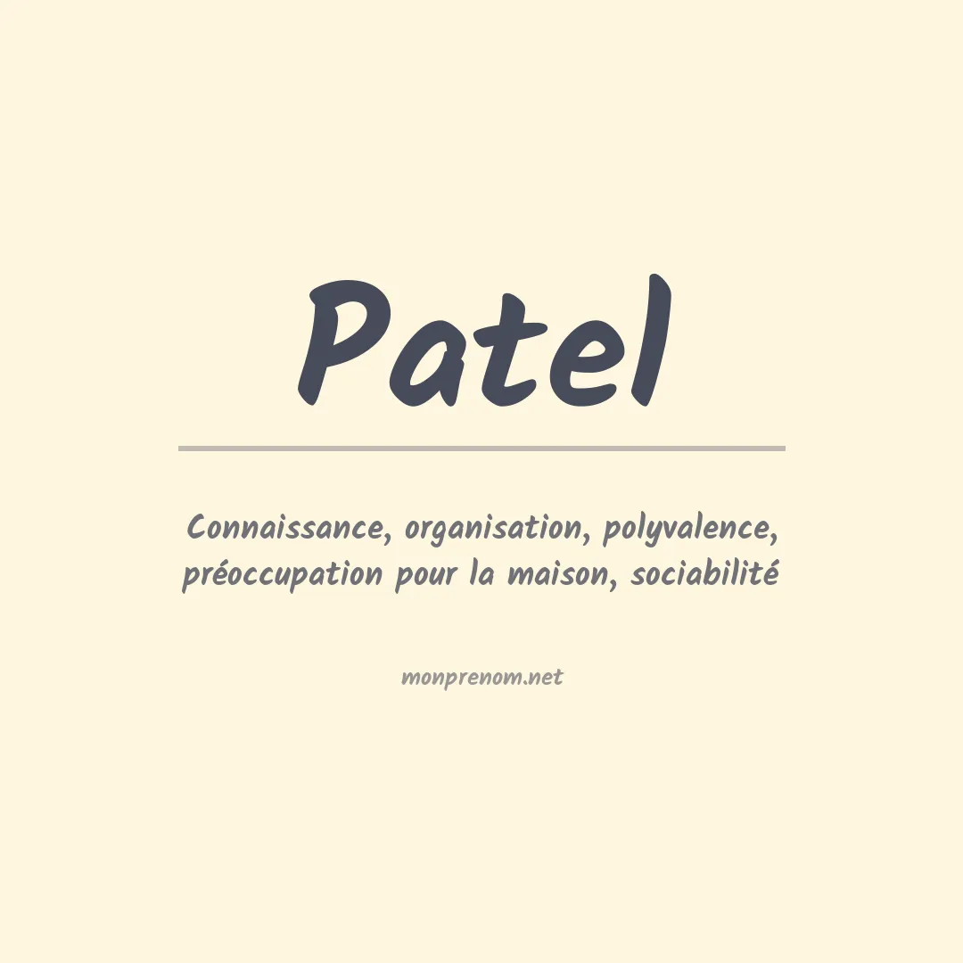 Prénom Patel
