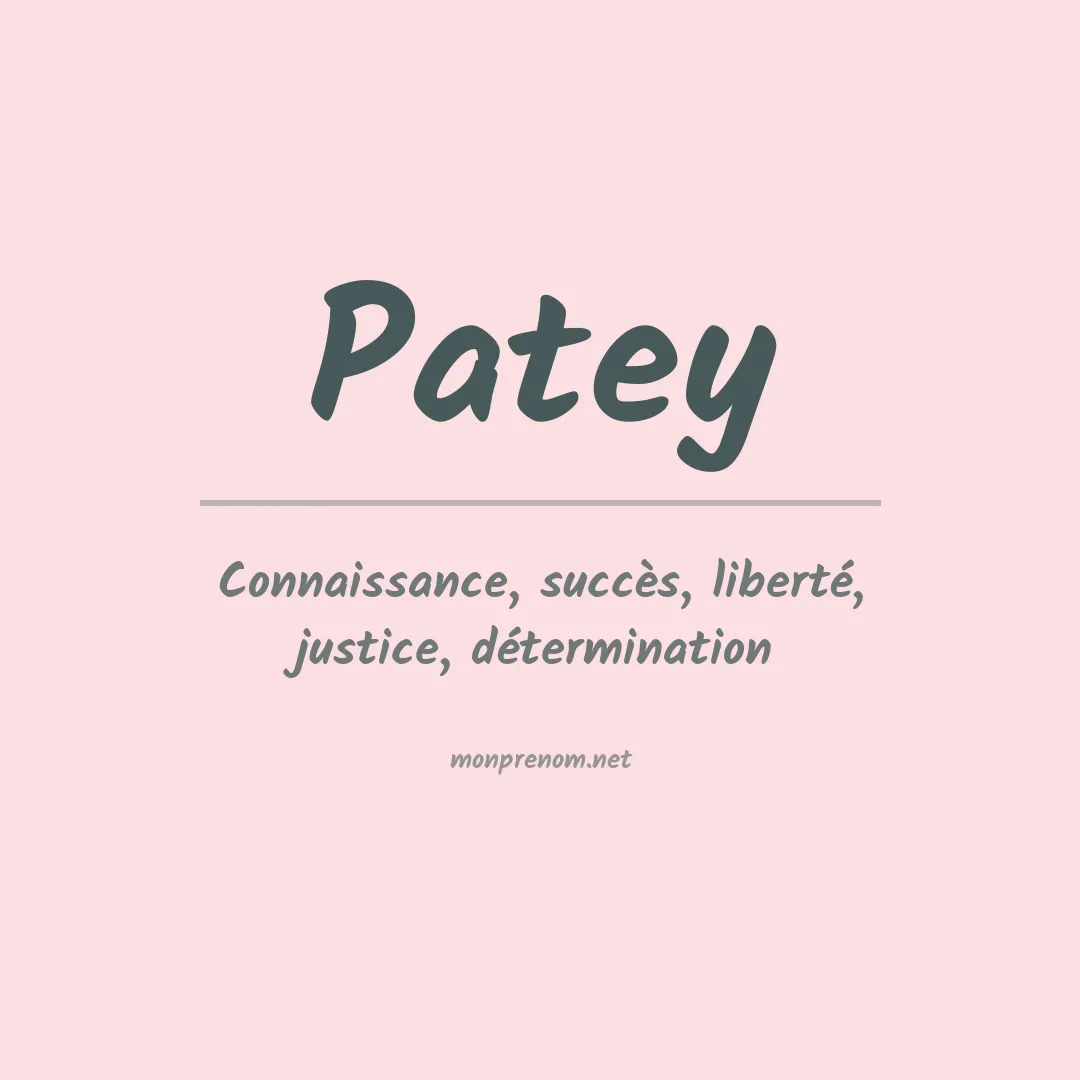 Prénom Patey