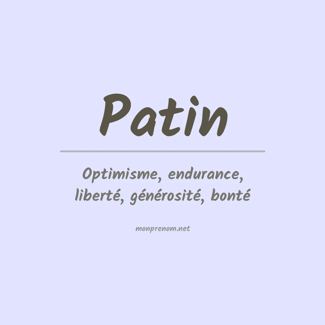 Prénom Patin