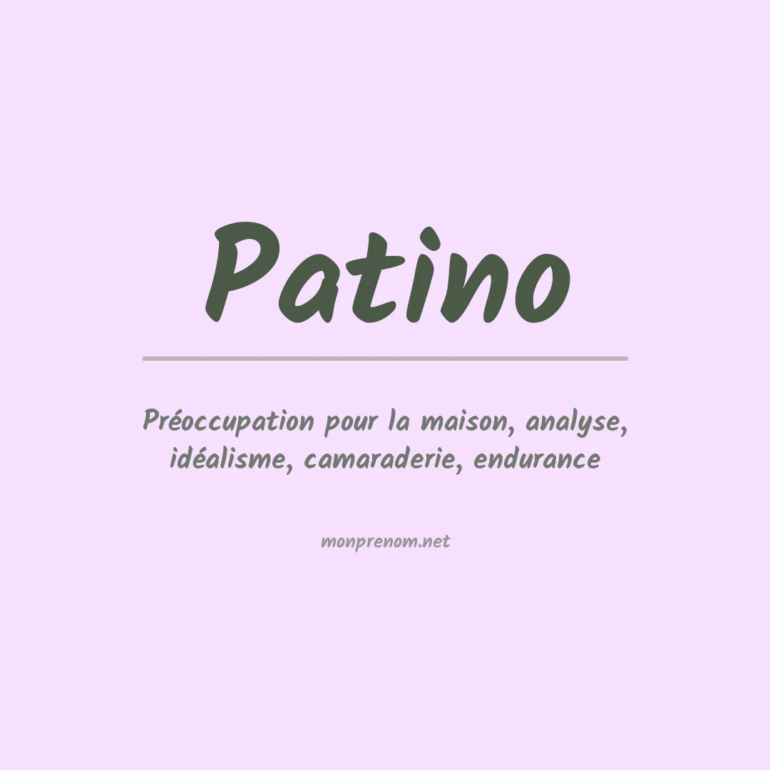 Prénom Patino
