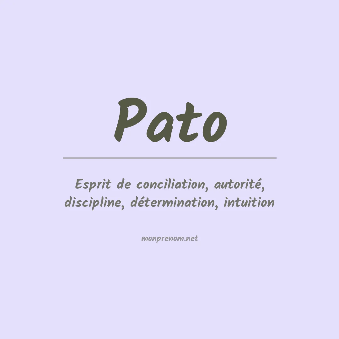 Prénom Pato