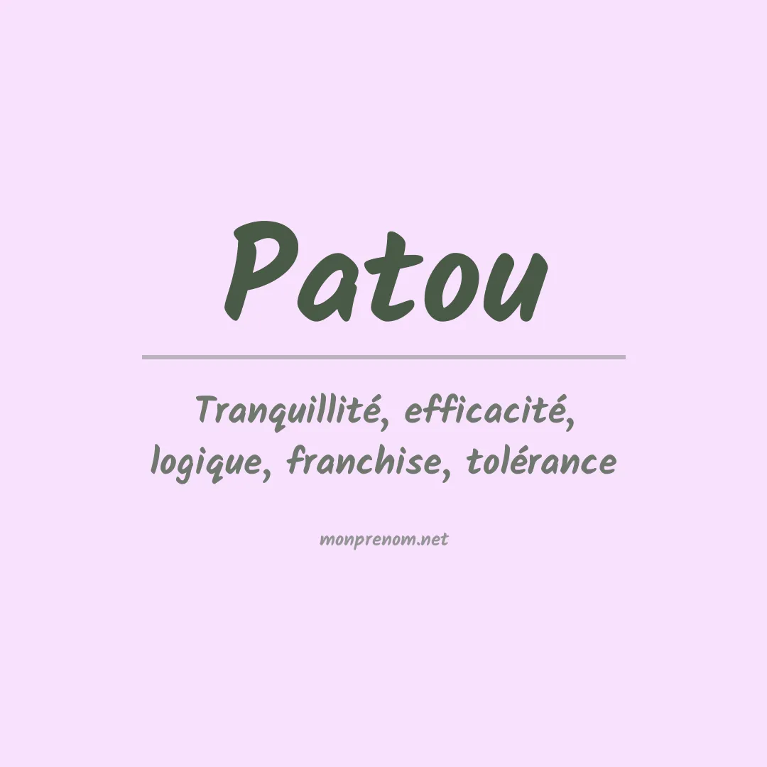 Signification du prénom Patou