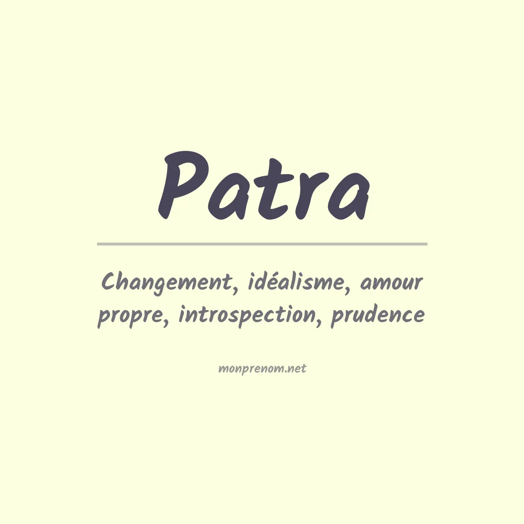 Prénom Patra