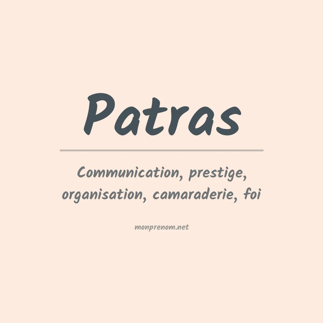 Prénom Patras