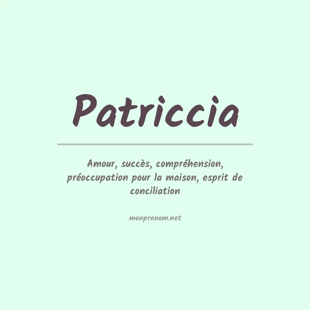 Prénom Patriccia