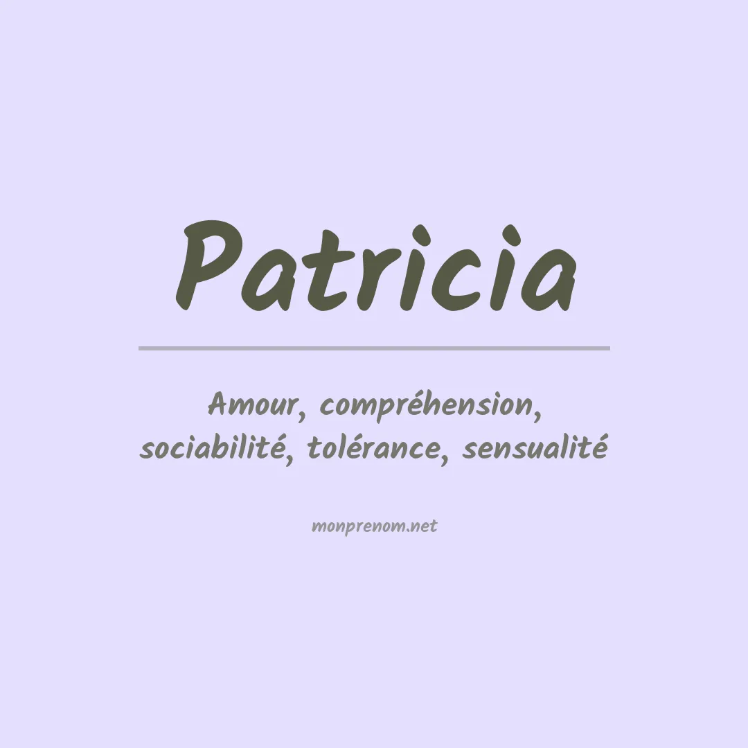 Prénom Patricia