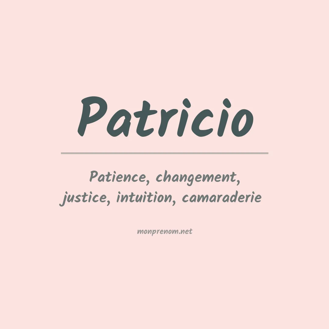 Prénom Patricio