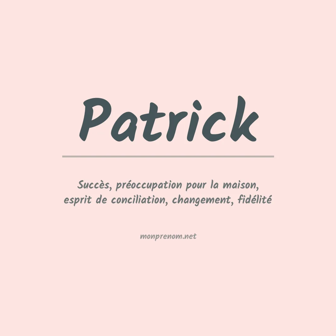 Prénom Patrick