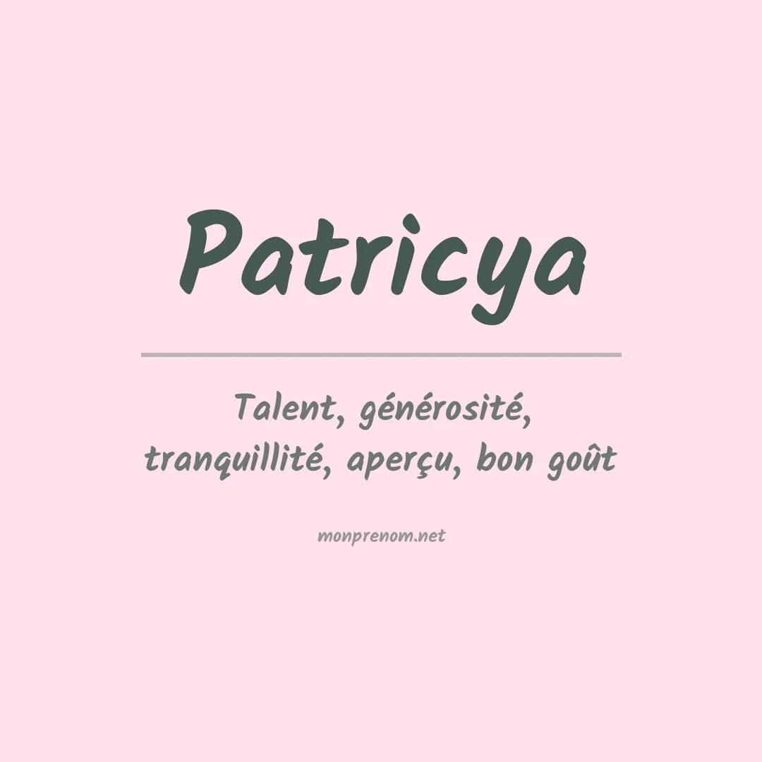Prénom Patricya