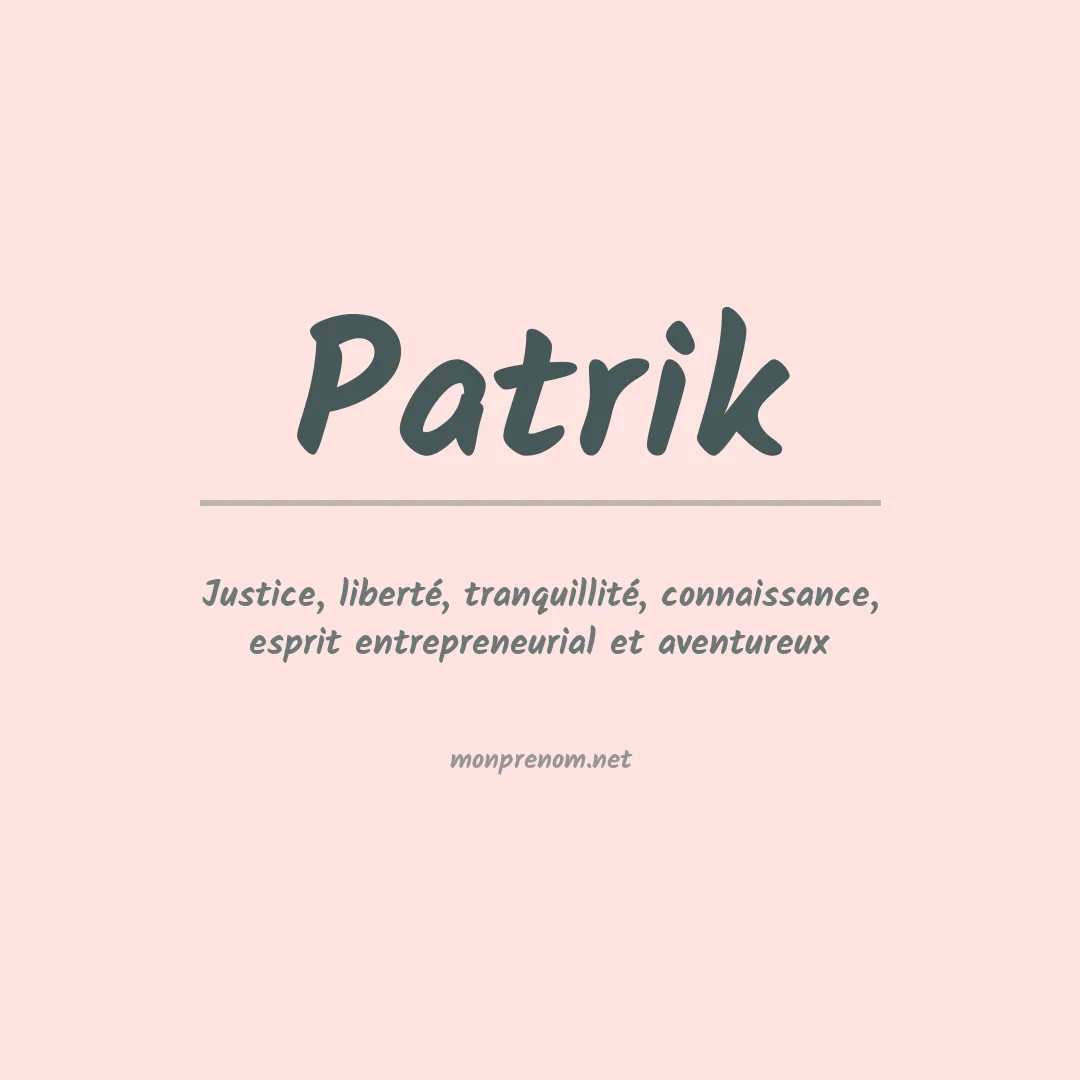 Prénom Patrik