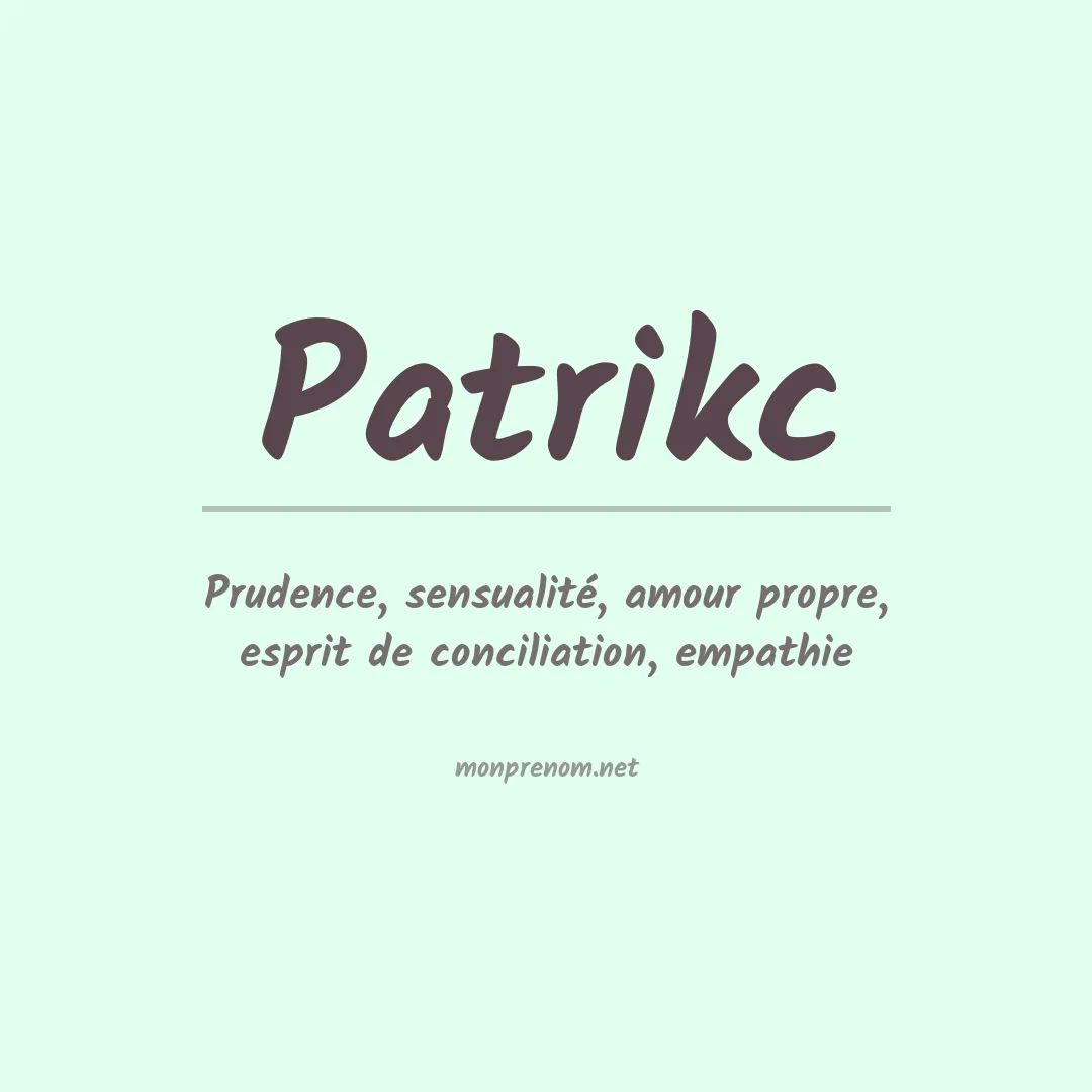 Prénom Patrikc