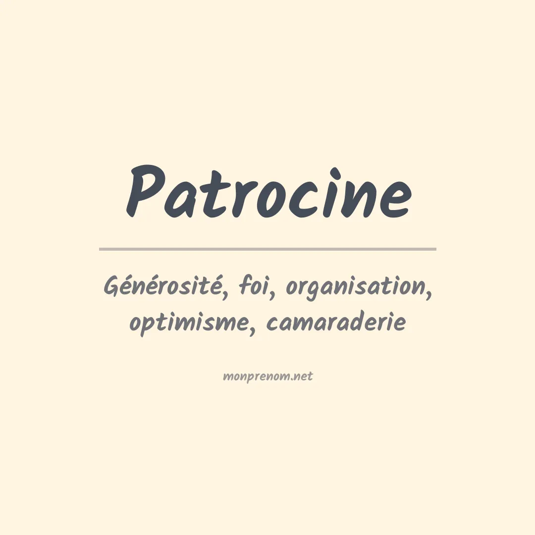 Prénom Patrocine